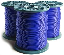 22 Gauge Insulated Stranded Blue Wire With Color Striping - Sold By The Foot